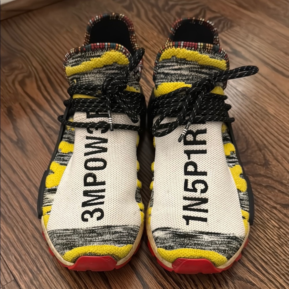 Adidas NMD Hu Pharrell Solar Pack Red Sneakers Inspire Empower BB9527